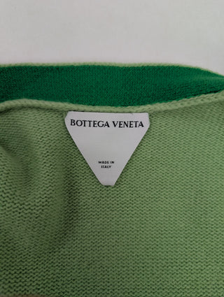 Light Green 5-Button Wool Cardigan