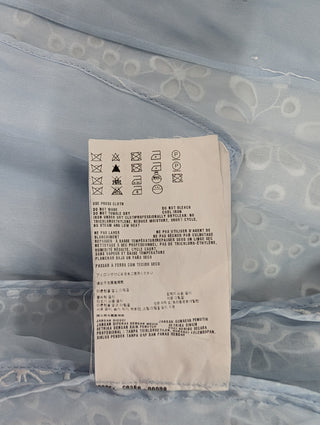 Light Blue Sheer Floral Embroidered Jacket