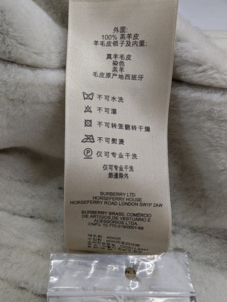 Taupe Shearling Mid-Length Overcoat