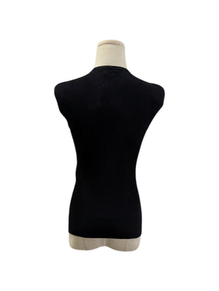 Balmain Black Button-Embellished Knitted Top, back