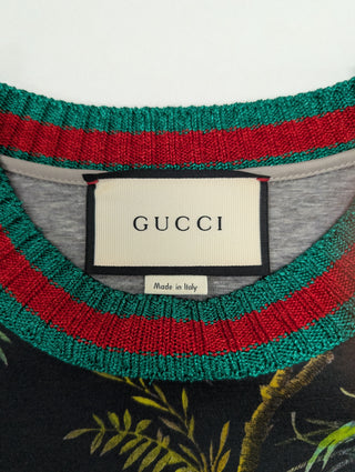 Black Cotton 2016 Jungle Print Dress