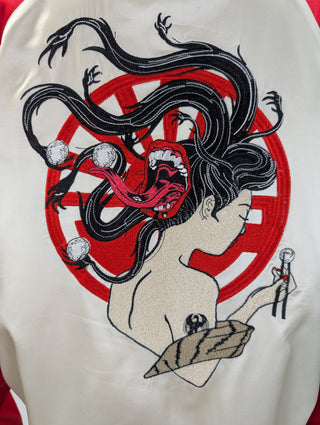 Reversible Yokai Silk Bomber Jacket