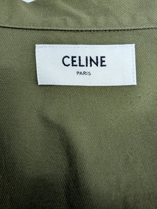 Khaki Short Sleeve Shirt With Logo Buttons