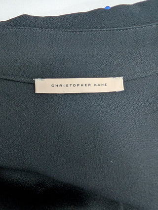 Black Shirt Dress With Multi Color Crystal Embellishments