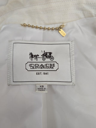 Beige Double Breasted Cropped Jacket With Gold Buttons