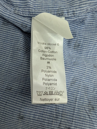 Blue Cotton Shirt With Overall 'Eye' Print