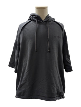 Grey Reversible Short Sleeve Hoodie