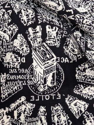 Black And White Plan De Paris Cropped Jacket