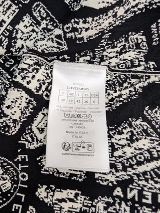 Black And White Plan De Paris Cropped Jacket