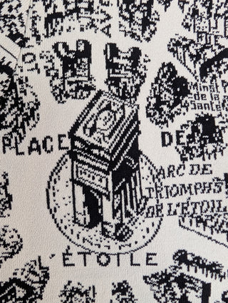 Black And White Plan De Paris Cropped Jacket