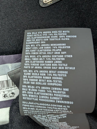 Black Logo Plaque Zipped Hooded Coat