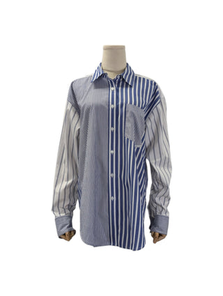 Blue Striped Oversized Shirt