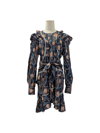 Navy Overall Printed Dress