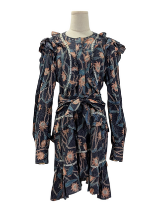 Isabel Marant Navy Overall Printed Dress, front