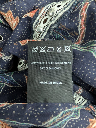 Navy Overall Printed Dress