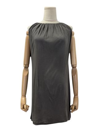 Rick Owens Dark Olive Sleeveless Tunic, front