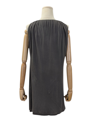 Rick Owens Dark Olive Sleeveless Tunic, back
