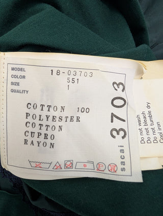 Green Cotton Tee With Iconic Trimming Ends