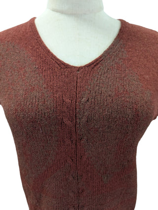 Maroon Jumper With Overall Print