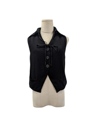 Black Cropped Waistcoat