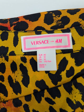 Overall Print Silk Skirt