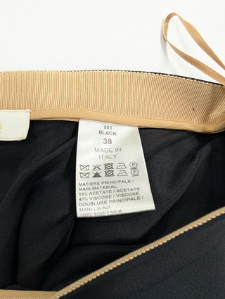 Black Silk Skirt With Ruffles End