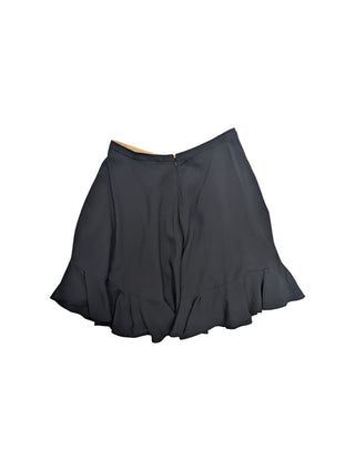 Black Silk Skirt With Ruffles End