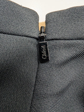 Black Silk Skirt With Ruffles End