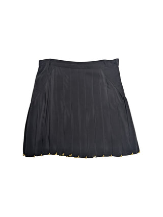 Black Pleated Mini Skirt