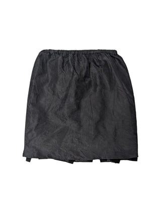 Black Silk Skirt With Beige Underlay
