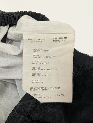 Black Silk Skirt With Beige Underlay