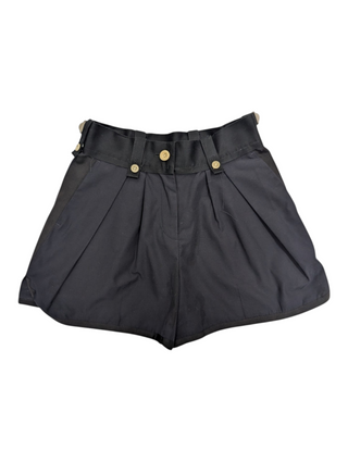 Sacai Navy And Black Buckled Shorts, front