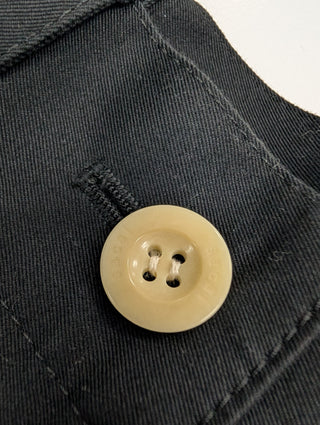 Navy And Black Buckled Shorts