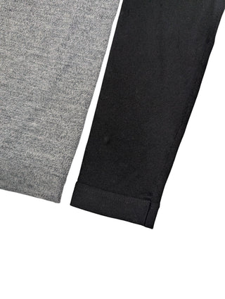 Grey And Black Raglan Sleeve Sweater