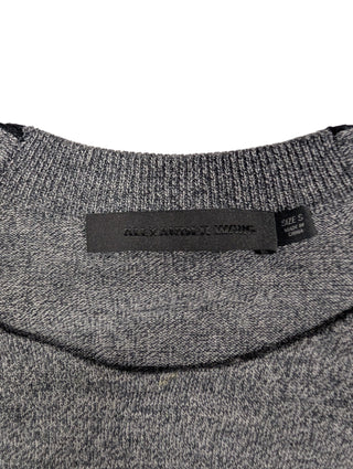 Grey And Black Raglan Sleeve Sweater