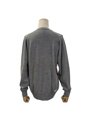 Grey Argyle Cardigan