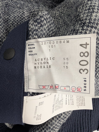 Blue Bandana Jacquard Knit Pullover