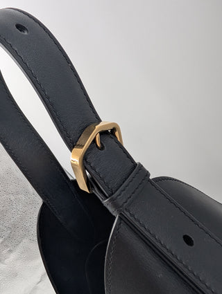 Black Delta Cut Out Panels Hobo Bag