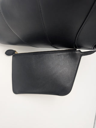 Black Delta Cut Out Panels Hobo Bag