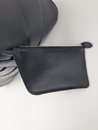 Black Delta Cut Out Panels Hobo Bag