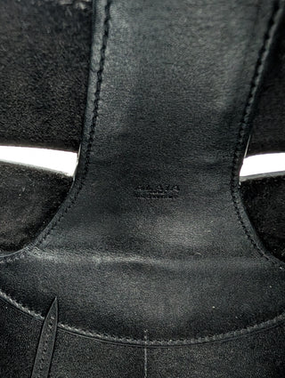 Black Delta Cut Out Panels Hobo Bag