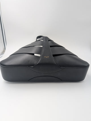 Black Delta Cut Out Panels Hobo Bag