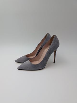 Grey Suede Heels