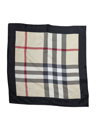 Check Square Silk Scarf