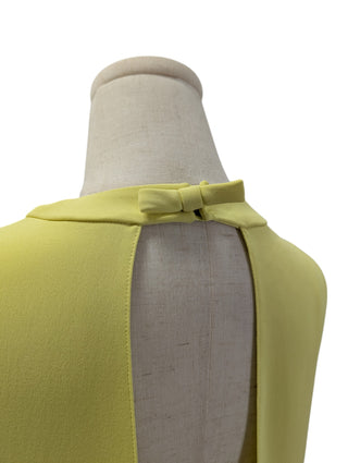 Mustard Yellow Silk Dress With Open Back