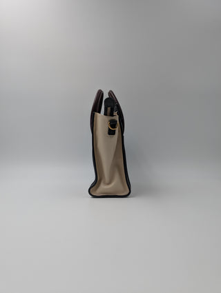 Celine Nano Luggage Shoulder Bag In Beige, Olive And Black