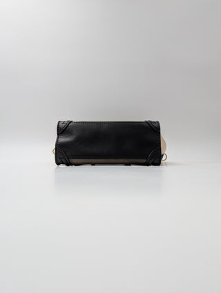 Celine Nano Luggage Shoulder Bag In Beige, Olive And Black