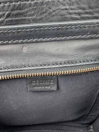 Celine Nano Luggage Shoulder Bag In Beige, Olive And Black