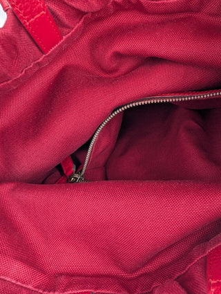 Gucci Canvas Sylvie Stripe Logo Drawstring Backpack