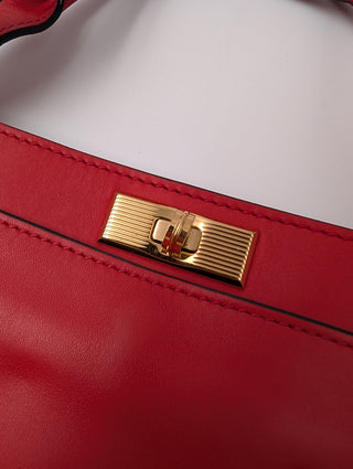 Marni Red Leather Handbag With Shoulder Strap